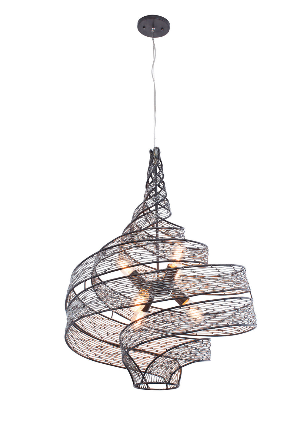 Varaluz - 240P06SL - Six Light Pendant - Flow - Steel
