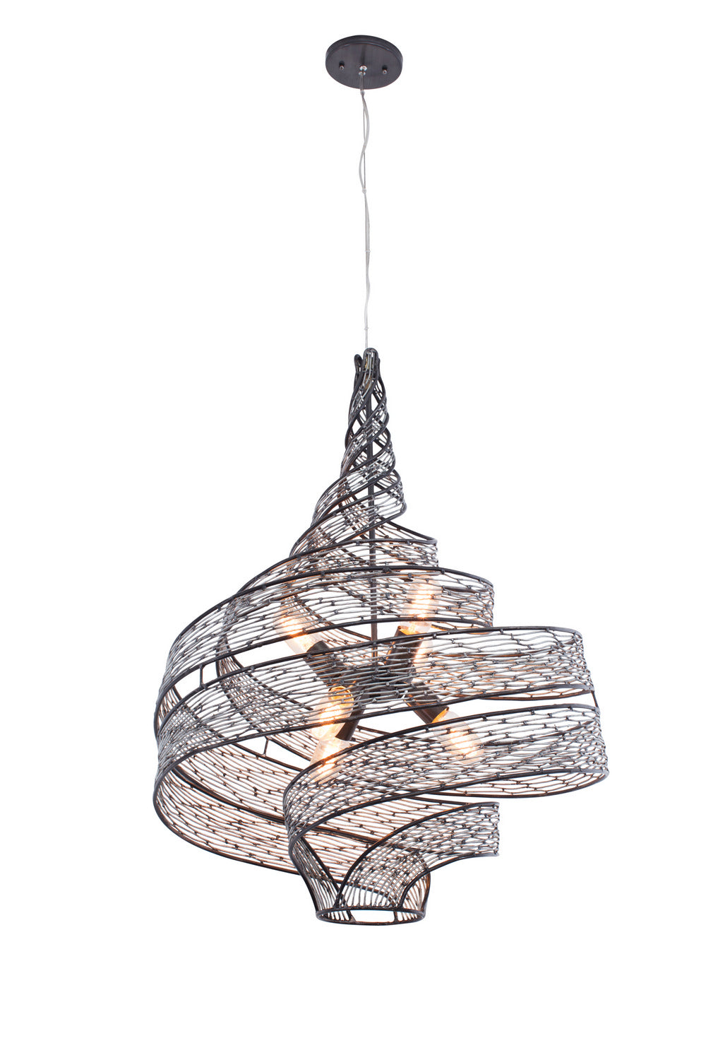 Varaluz - 240P06SL - Six Light Pendant - Flow - Steel