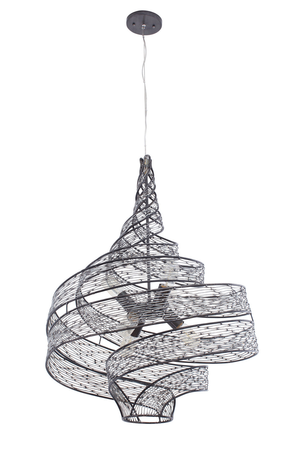 Varaluz - 240P06SL - Six Light Pendant - Flow - Steel