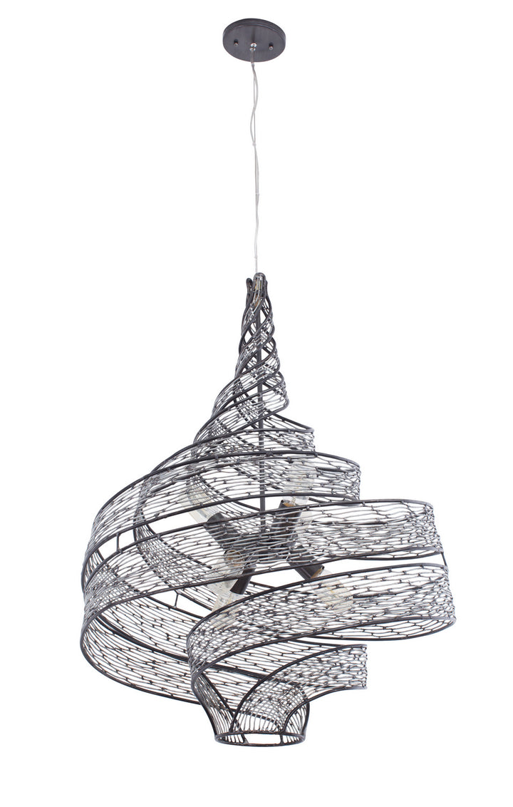 Varaluz - 240P06SL - Six Light Pendant - Flow - Steel