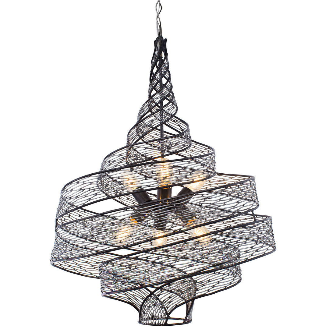 Flow Six Light Pendant in Steel - available from The Lighting Shoppe, trusted by Canadian homeowners