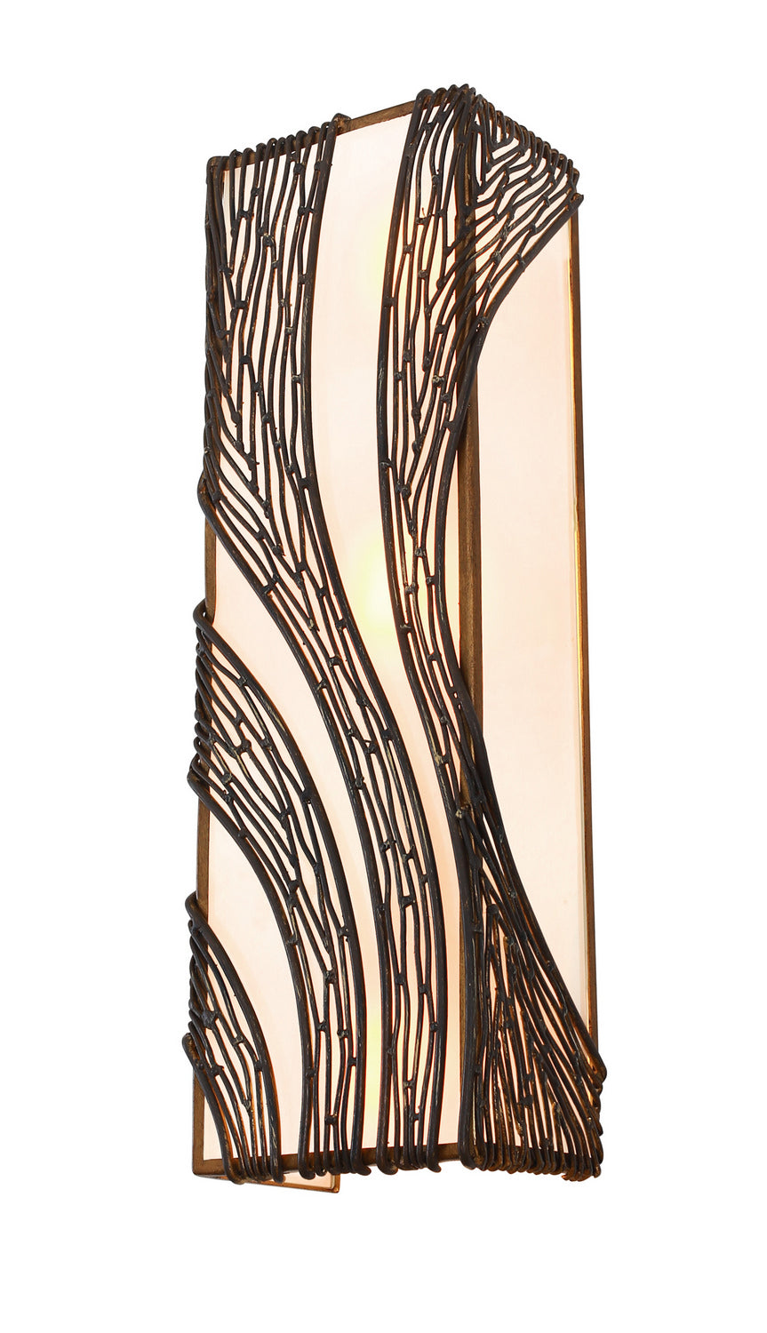 Flow Three Light Wall Sconce in Hammered Ore - available from The Lighting Shoppe, trusted by Canadian homeowners