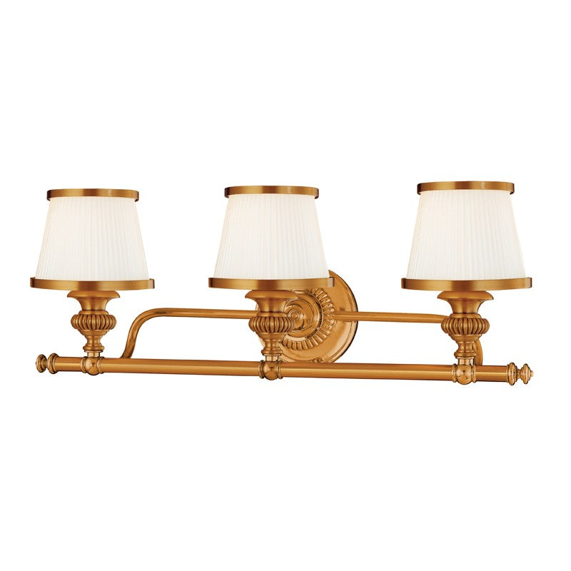 Hudson Valley Canada - 2003-FB - Three Light Bath Bracket - Milton - Flemish Brass