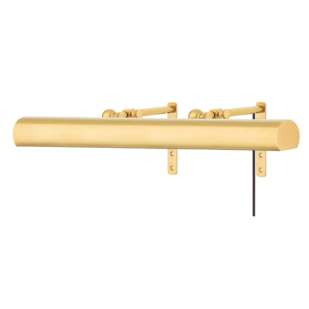 Vernon Three Light Picture Light With Plug in Aged Brass - available from The Lighting Shoppe, trusted by Canadian homeowners