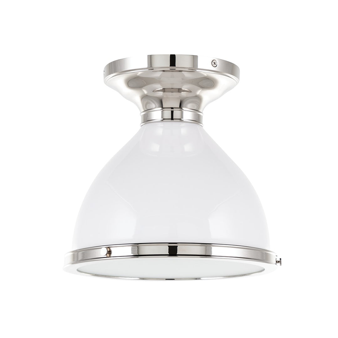 Randolph One Light Semi Flush Mount in Polished Nickel - available from The Lighting Shoppe, trusted by Canadian homeowners