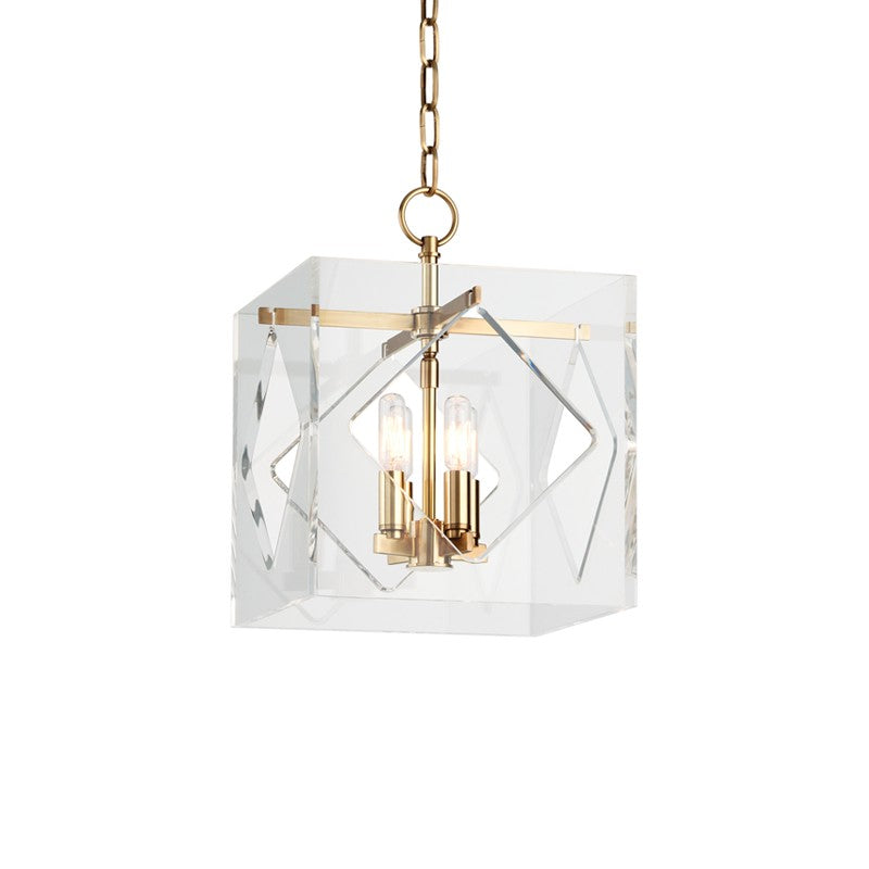 Hudson Valley Canada - 5912-AGB - Four Light Lantern - Travis - Aged Brass