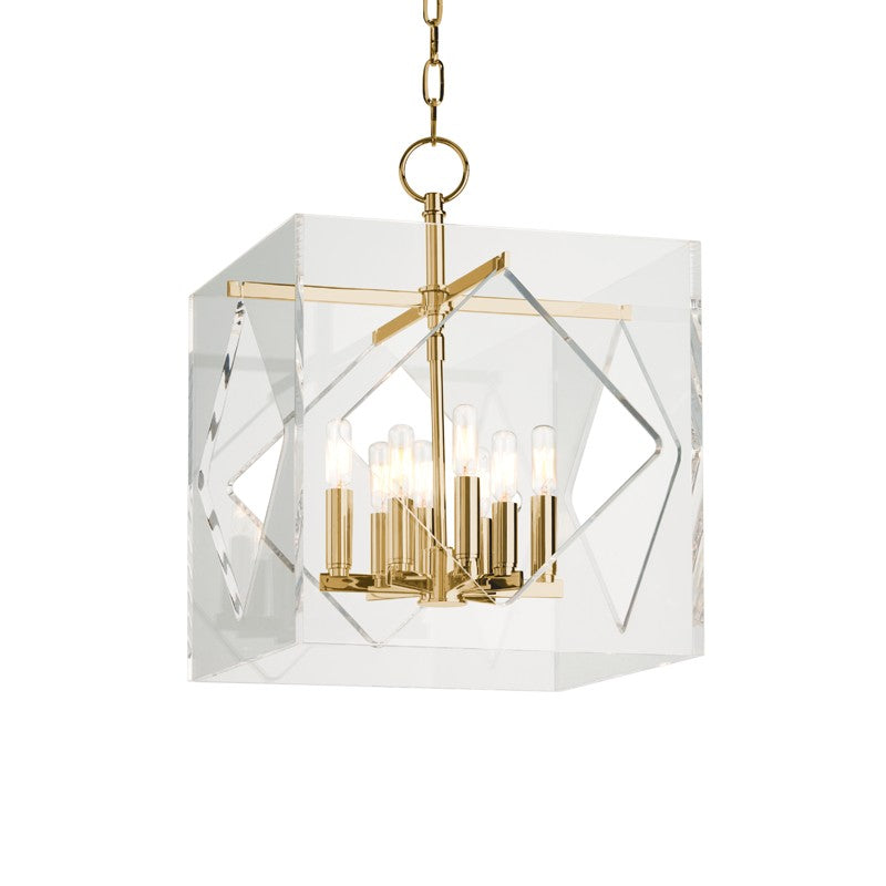 Hudson Valley Canada - 5916-AGB - Eight Light Lantern - Travis - Aged Brass