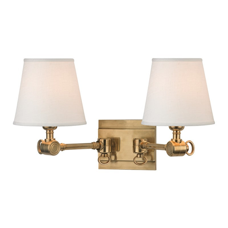 Hudson Valley Canada - 6232-AGB - Two Light Wall Sconce - Hillsdale - Aged Brass