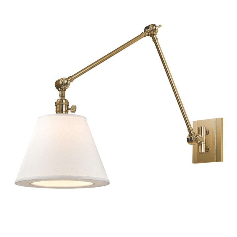 Hudson Valley Canada - 6234-AGB - One Light Swing Arm Wall Sconce - Hillsdale - Aged Brass