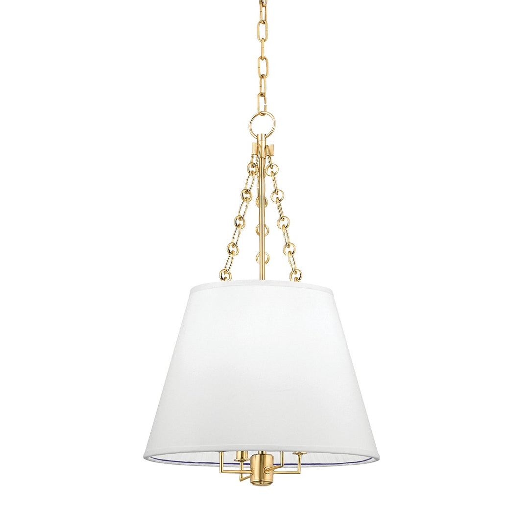 Burdett Four Light Pendant in Aged Brass - available from The Lighting Shoppe, trusted by Canadian homeowners