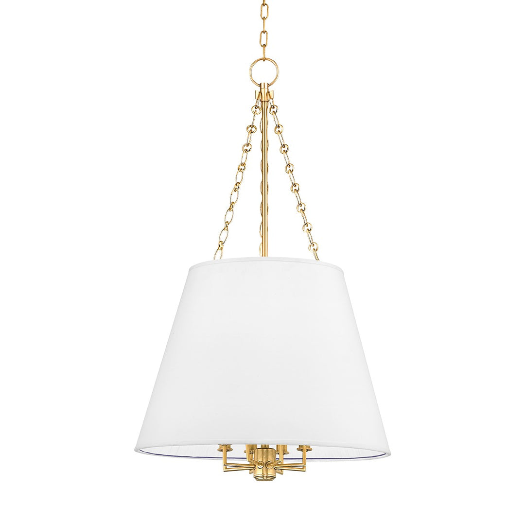 Burdett Eight Light Pendant in Aged Brass - available from The Lighting Shoppe, trusted by Canadian homeowners