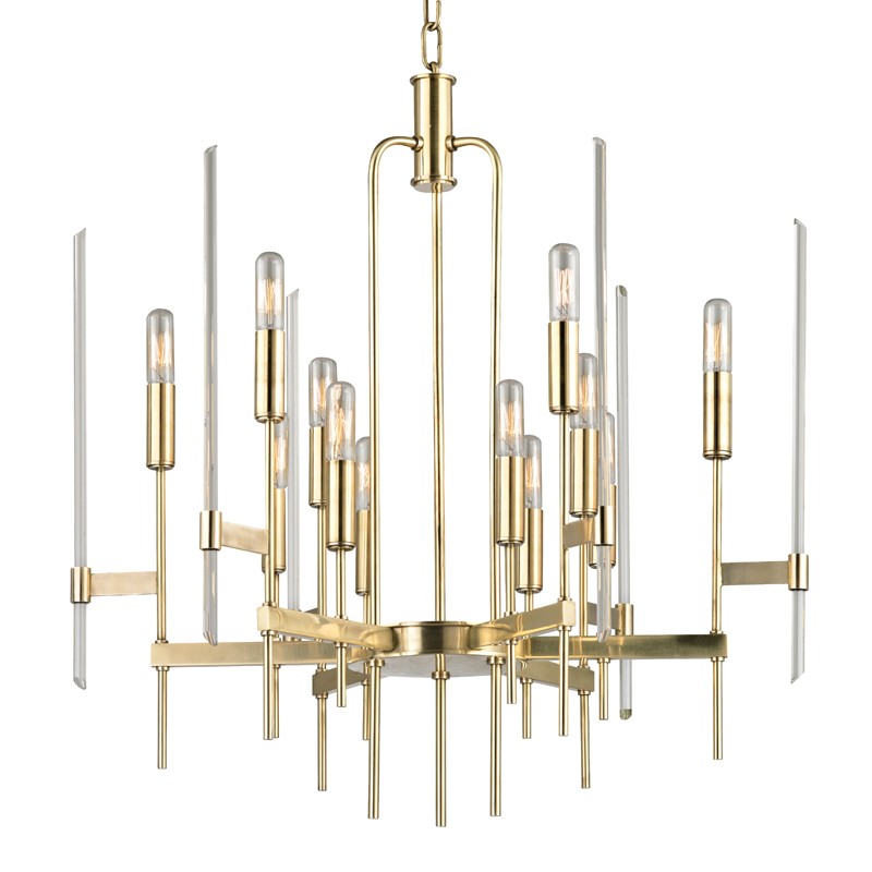 Hudson Valley Canada - 9912-AGB - 12 Light Chandelier - Bari - Aged Brass