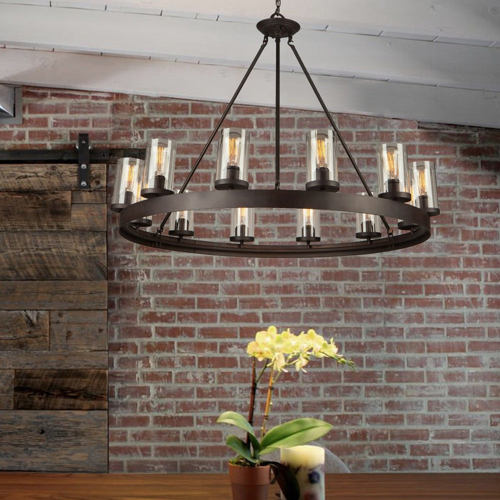 Artcraft Canada - AC10002 - 12 Light Chandelier - Menlo Park - Oil Rubbed Bronze