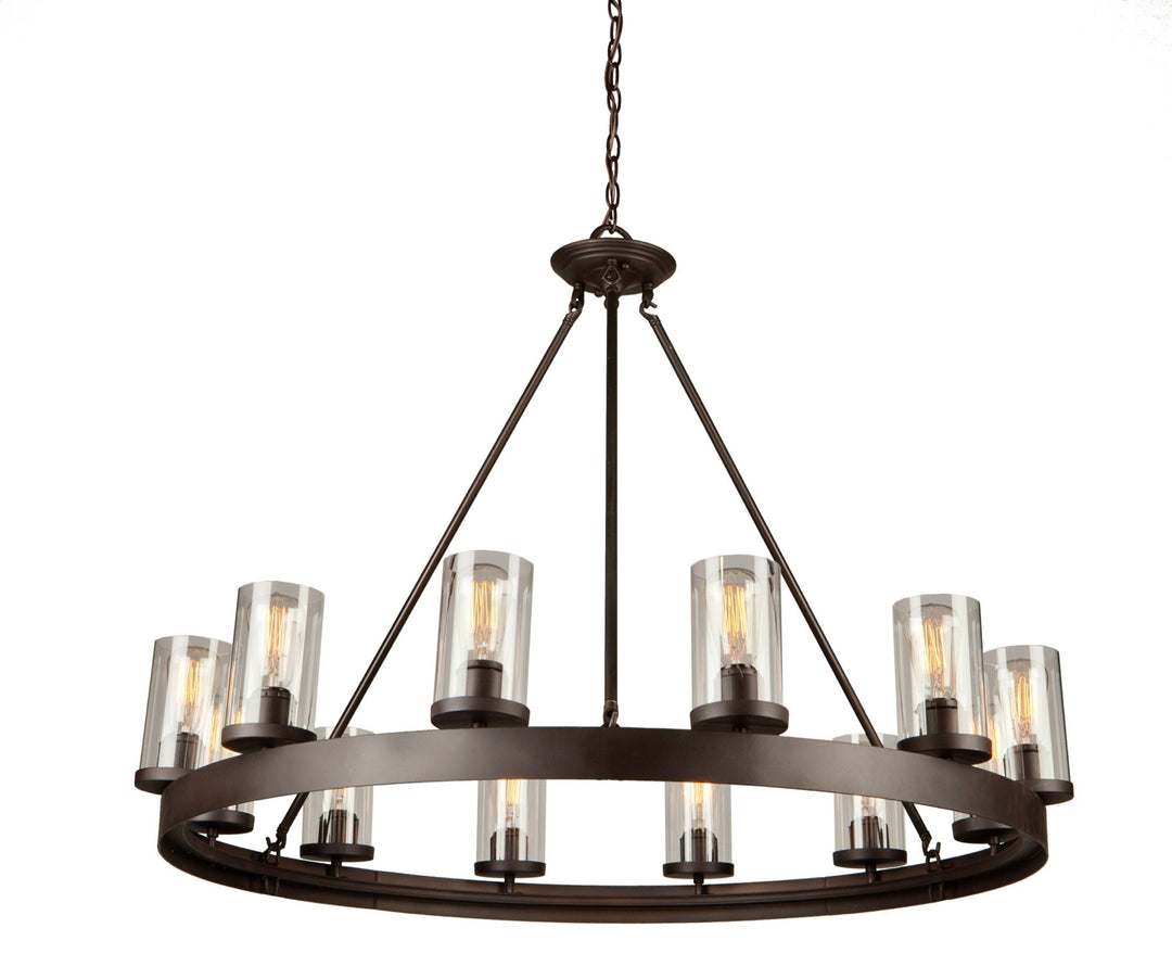 Menlo Park 12 Light Chandelier in Oil Rubbed Bronze - available from The Lighting Shoppe, trusted by Canadian homeowners