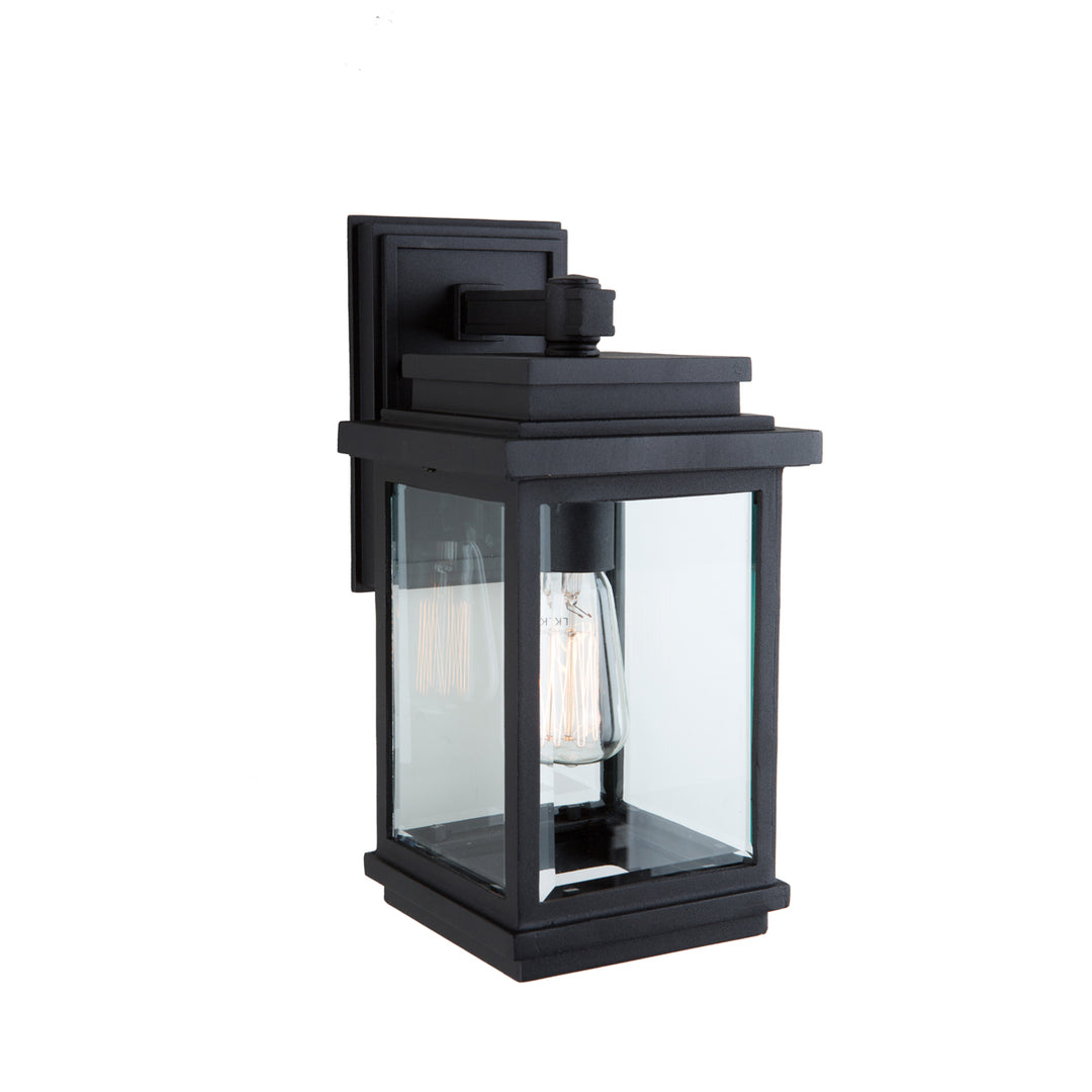 Freemont One Light Outdoor Wall Mount in Black - available from The Lighting Shoppe, trusted by Canadian homeowners