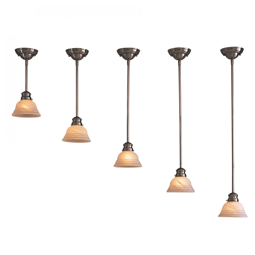 Rods 12' Rod Drop Pendant in Brushed Nickel - available from The Lighting Shoppe, trusted by Canadian homeowners