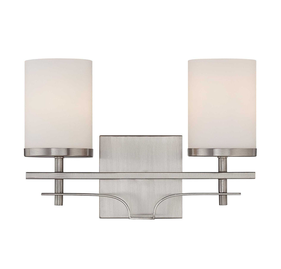 Colton Two Light Bath Bar in Satin Nickel Savoy House
