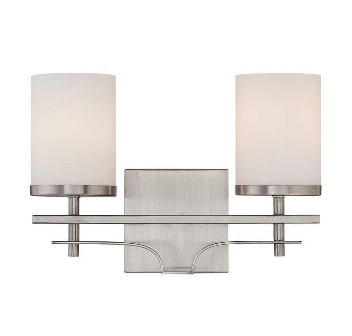 Colton Two Light Bath Bar in Satin Nickel Savoy House