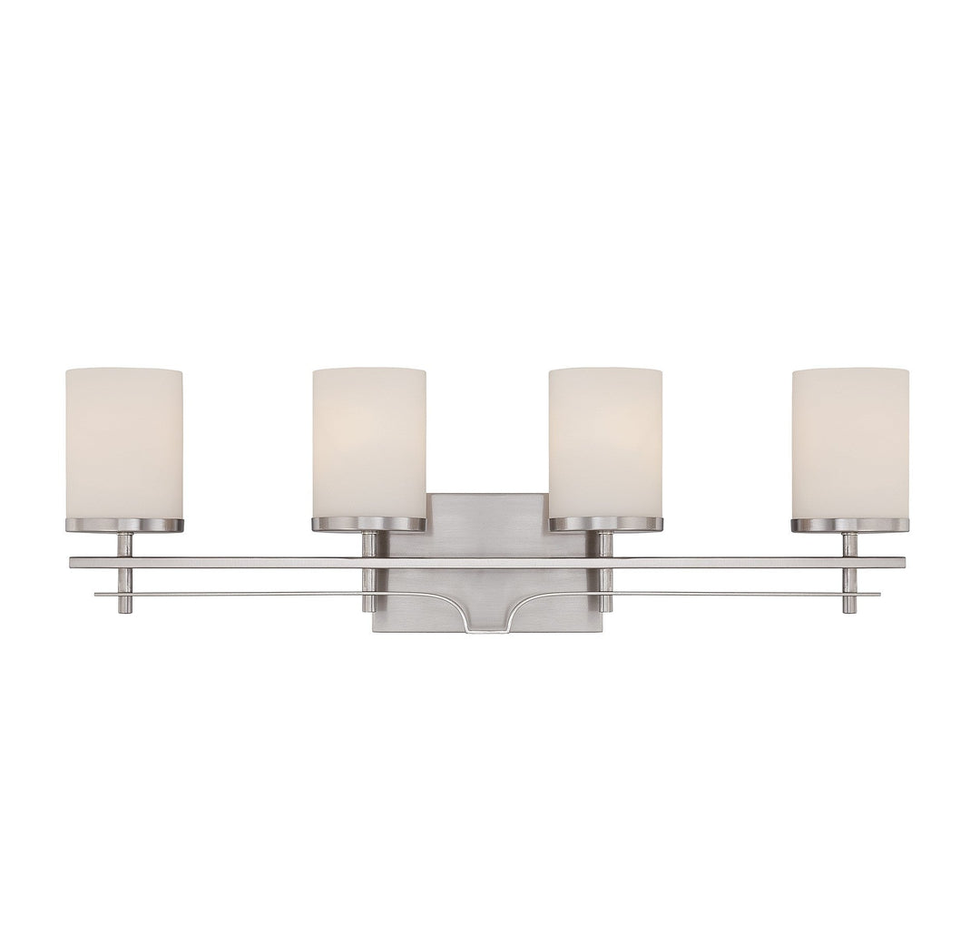 Colton Four Light Bath Bar in Satin Nickel Savoy House