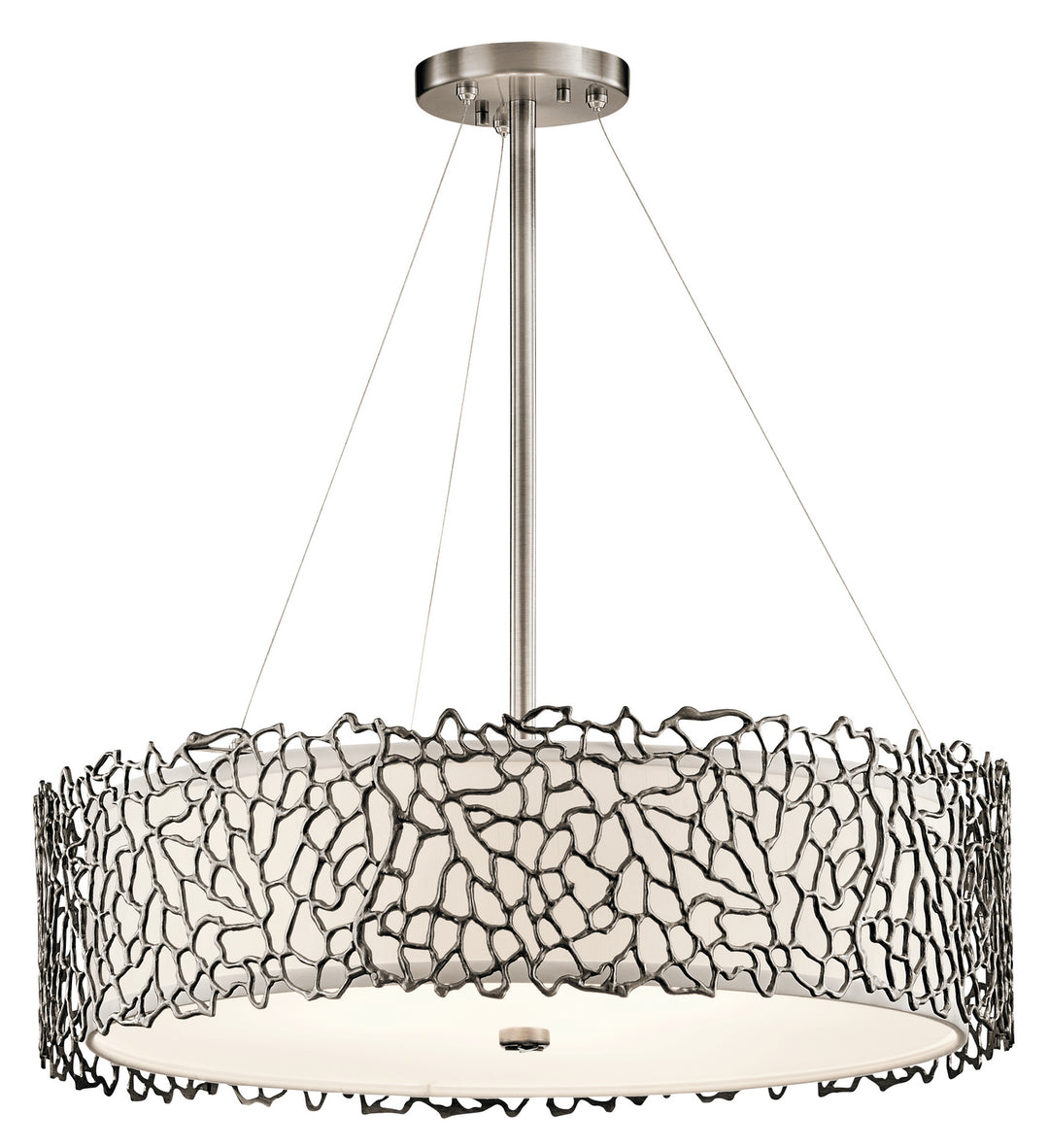 Kichler Canada - 43347CLP - Four Light Chandelier - Silver Coral - Classic Pewter