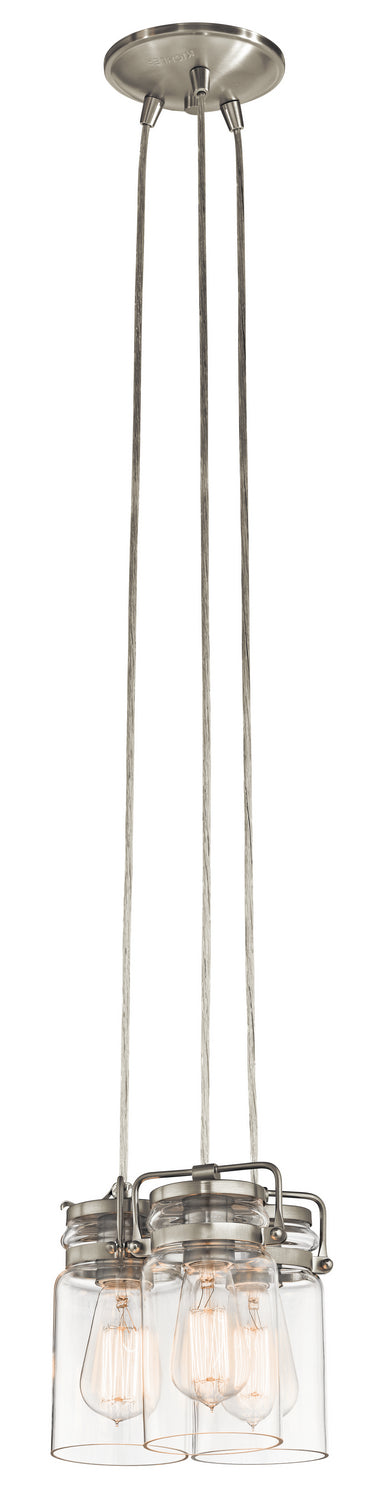 Kichler Canada - 42869NI - Three Light Pendant - Brinley - Brushed Nickel