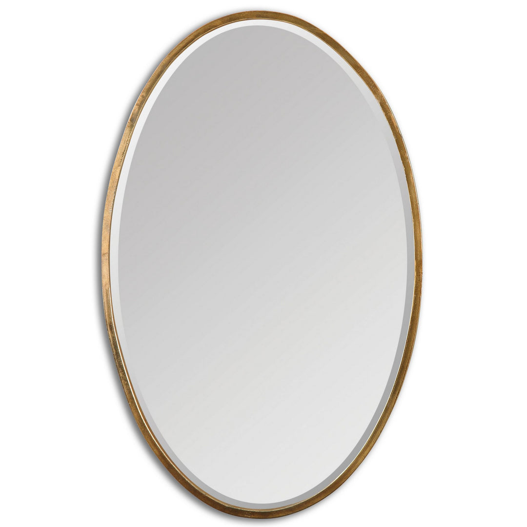 Herleva Oval Mirror in Antiqued Gold - available from The Lighting Shoppe, trusted by Canadian homeowners