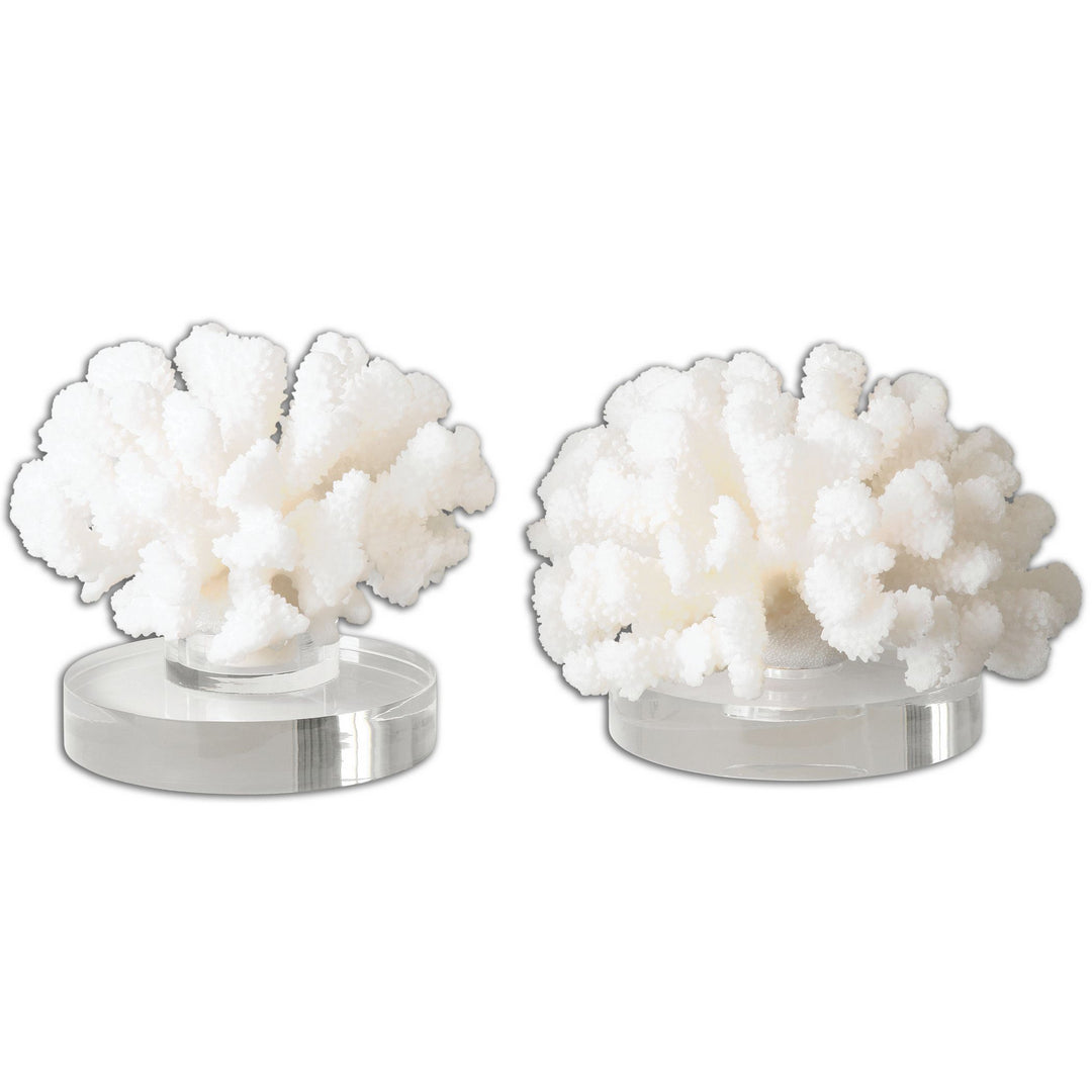 Hard Coral Sculpture, Set/2 in Textured Cream - available from The Lighting Shoppe, trusted by Canadian homeowners