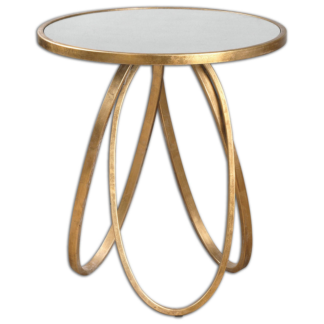 Montrez Accent Table in Gold Leaf - available from The Lighting Shoppe, trusted by Canadian homeowners