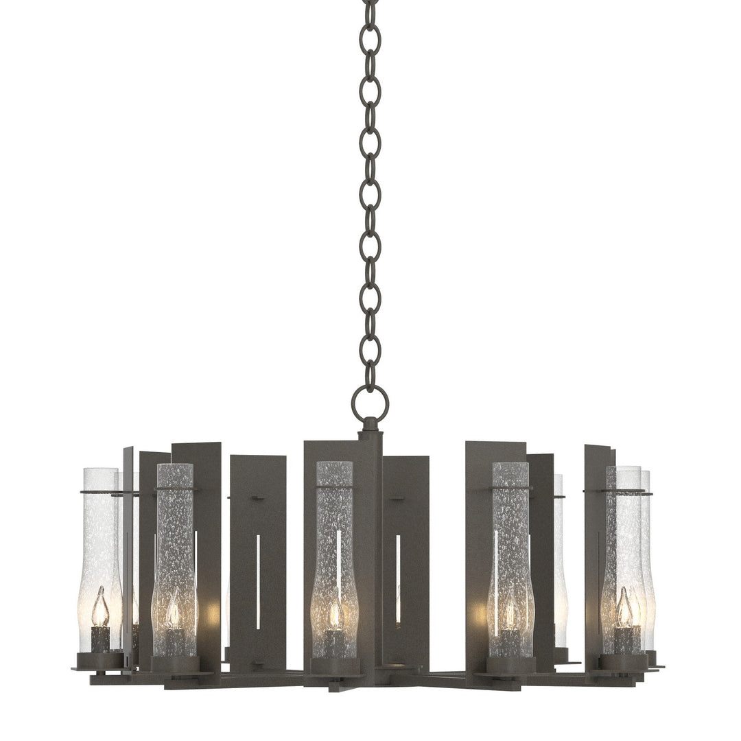 New Town Ten Light Chandelier in Dark Smoke - available from The Lighting Shoppe, trusted by Canadian homeowners