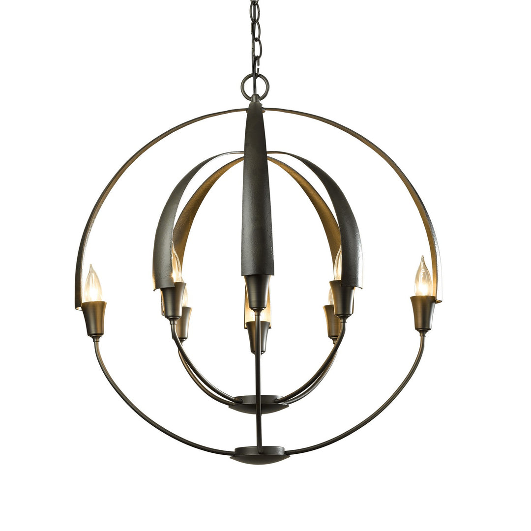 Hubbardton Forge Canada - 104205-SKT-07 - Eight Light Chandelier - Cirque - Dark Smoke