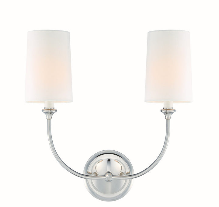 Sylvan Two Light Wall Sconce in Polished Nickel - available from The Lighting Shoppe, trusted by Canadian homeowners
