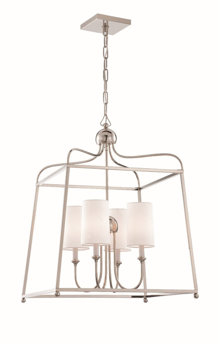 Sylvan Four Light Chandelier in Polished Nickel - available from The Lighting Shoppe, trusted by Canadian homeowners