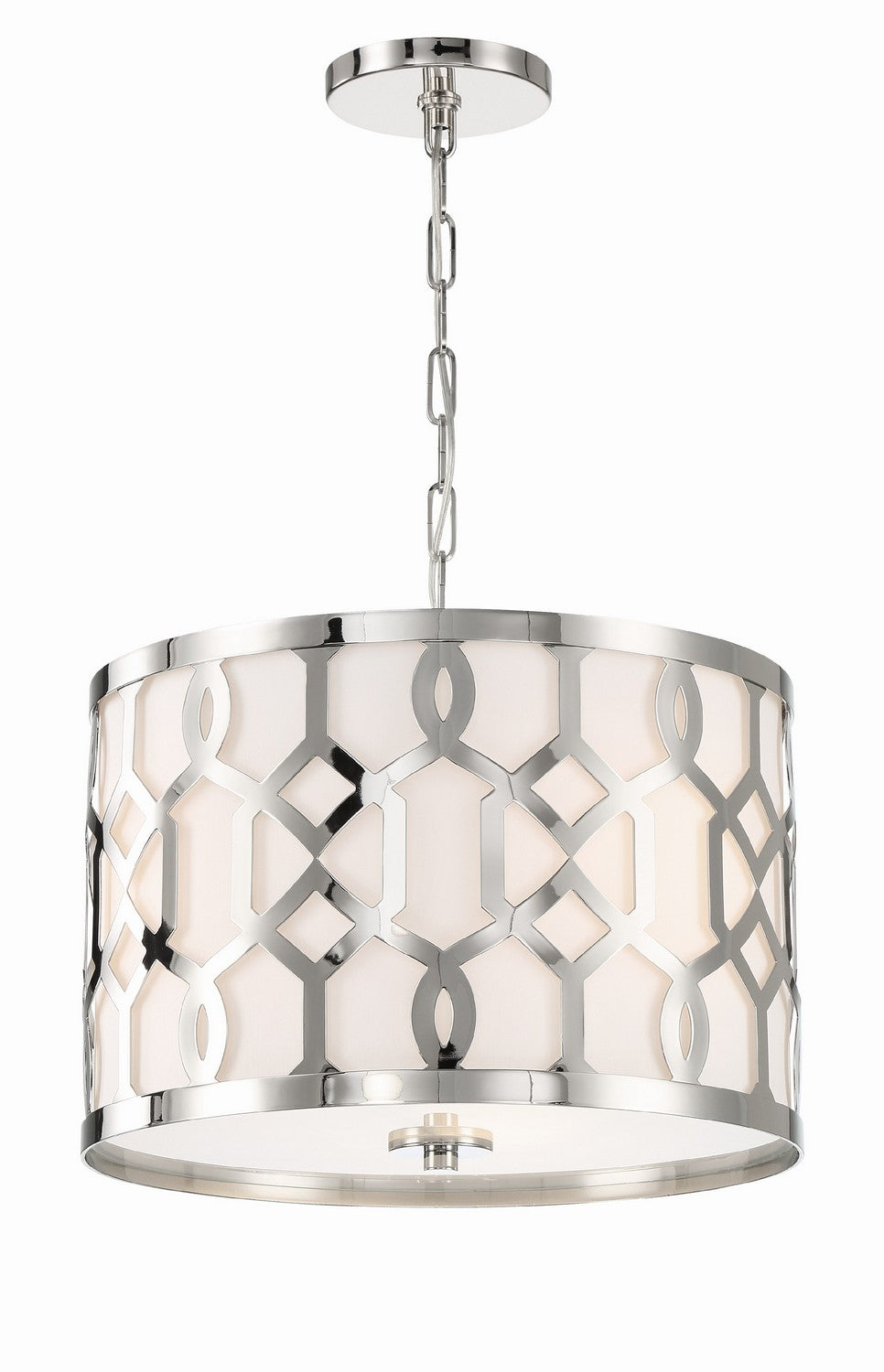 Jennings Three Light Chandelier in Polished Nickel - available from The Lighting Shoppe, trusted by Canadian homeowners
