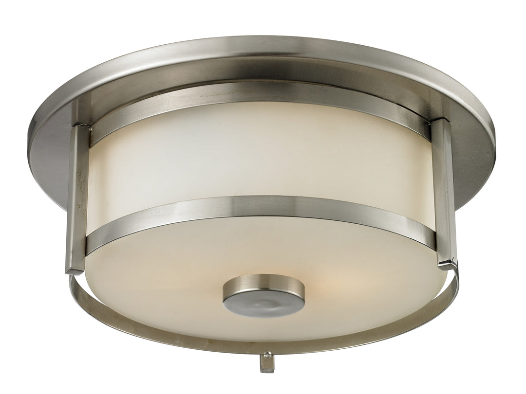 Savannah Two Light Flush Mount in Brushed Nickel - available from The Lighting Shoppe, trusted by Canadian homeowners
