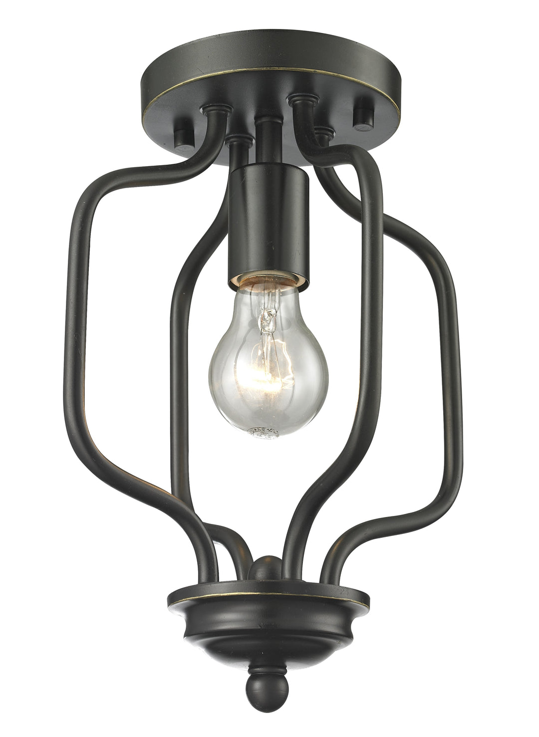 Cardinal One Light Flush Mount in Olde Bronze - available from The Lighting Shoppe, trusted by Canadian homeowners