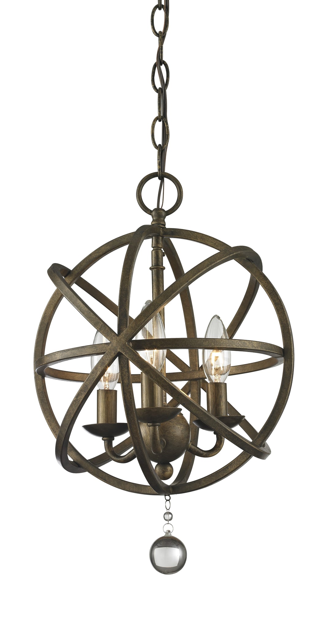 Acadia Three Light Chandelier in Golden Bronze - available from The Lighting Shoppe, trusted by Canadian homeowners