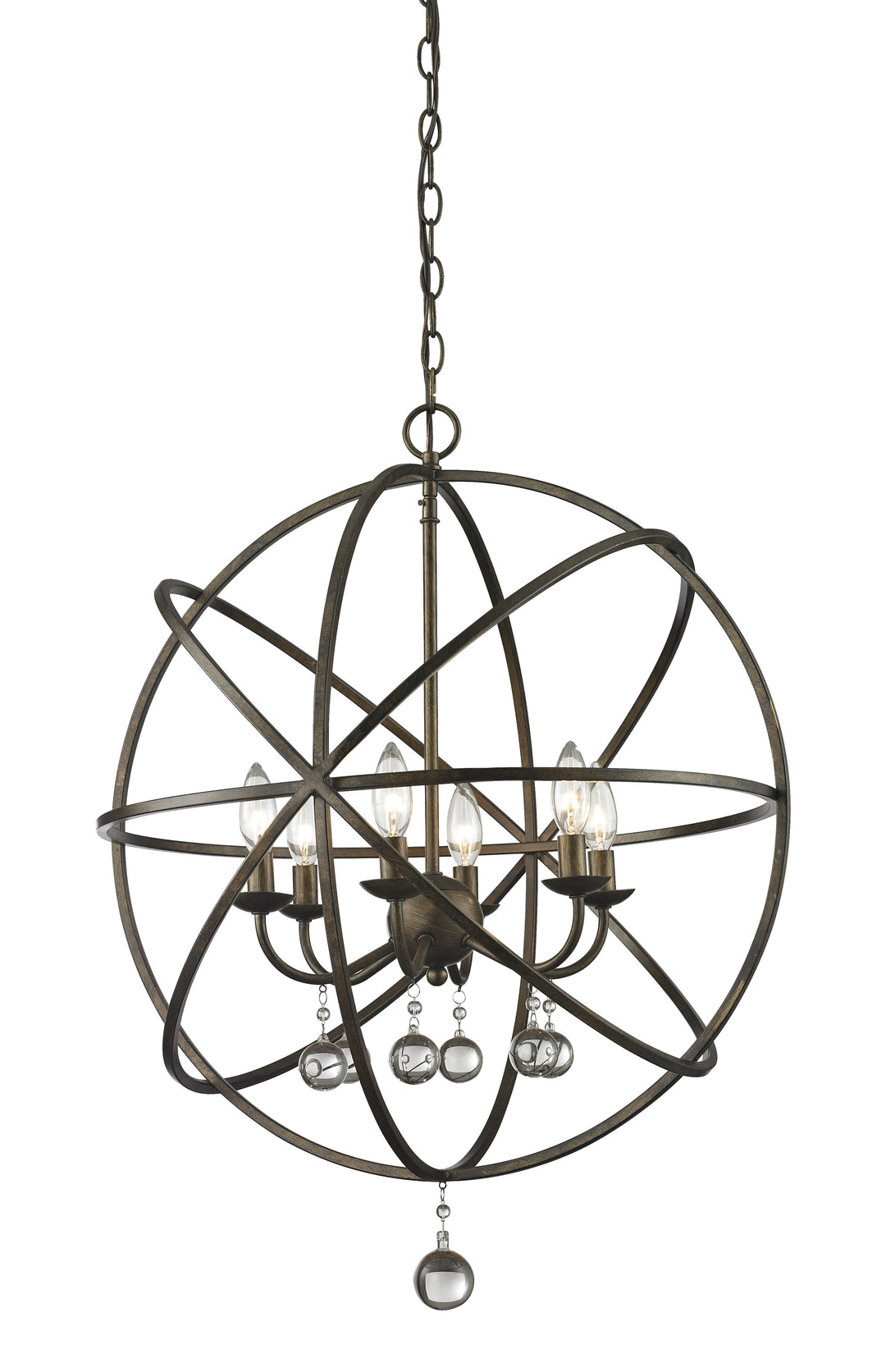 Acadia Six Light Chandelier in Golden Bronze - available from The Lighting Shoppe, trusted by Canadian homeowners