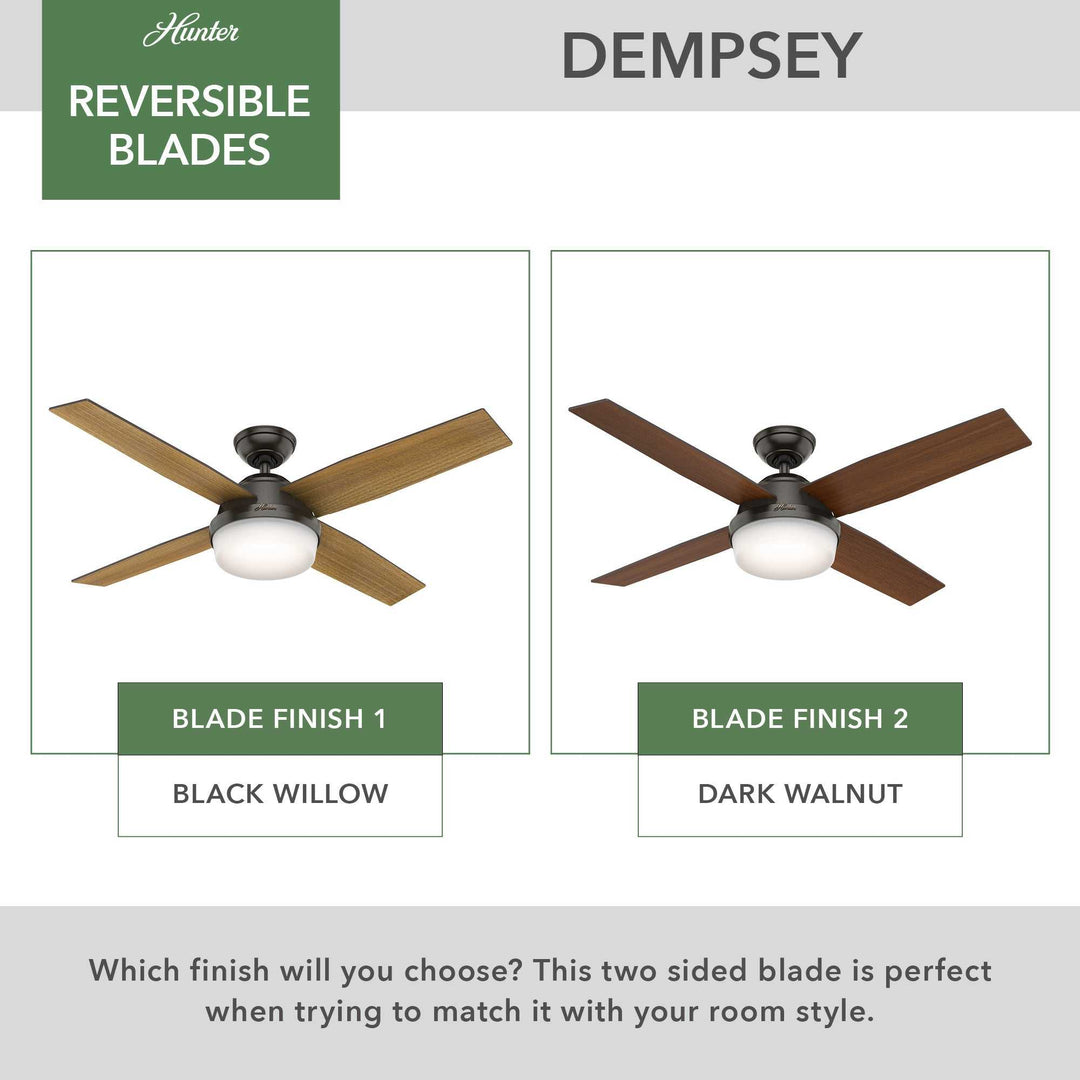 Dempsey Outdoor with Light 52 inch Hunter Fan Canada