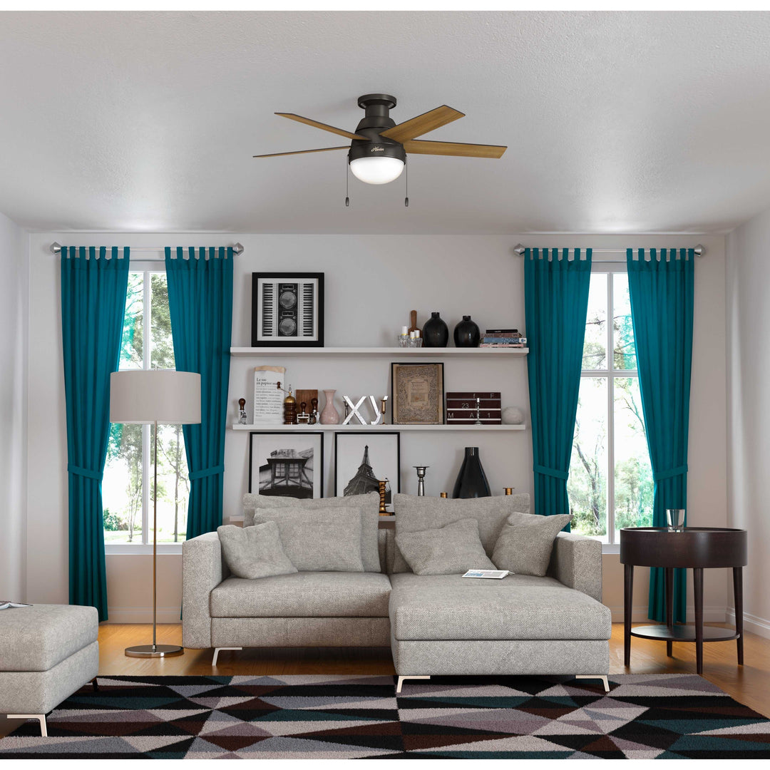Anslee Low Profile with LED Light 46 inch Hunter Fan Canada