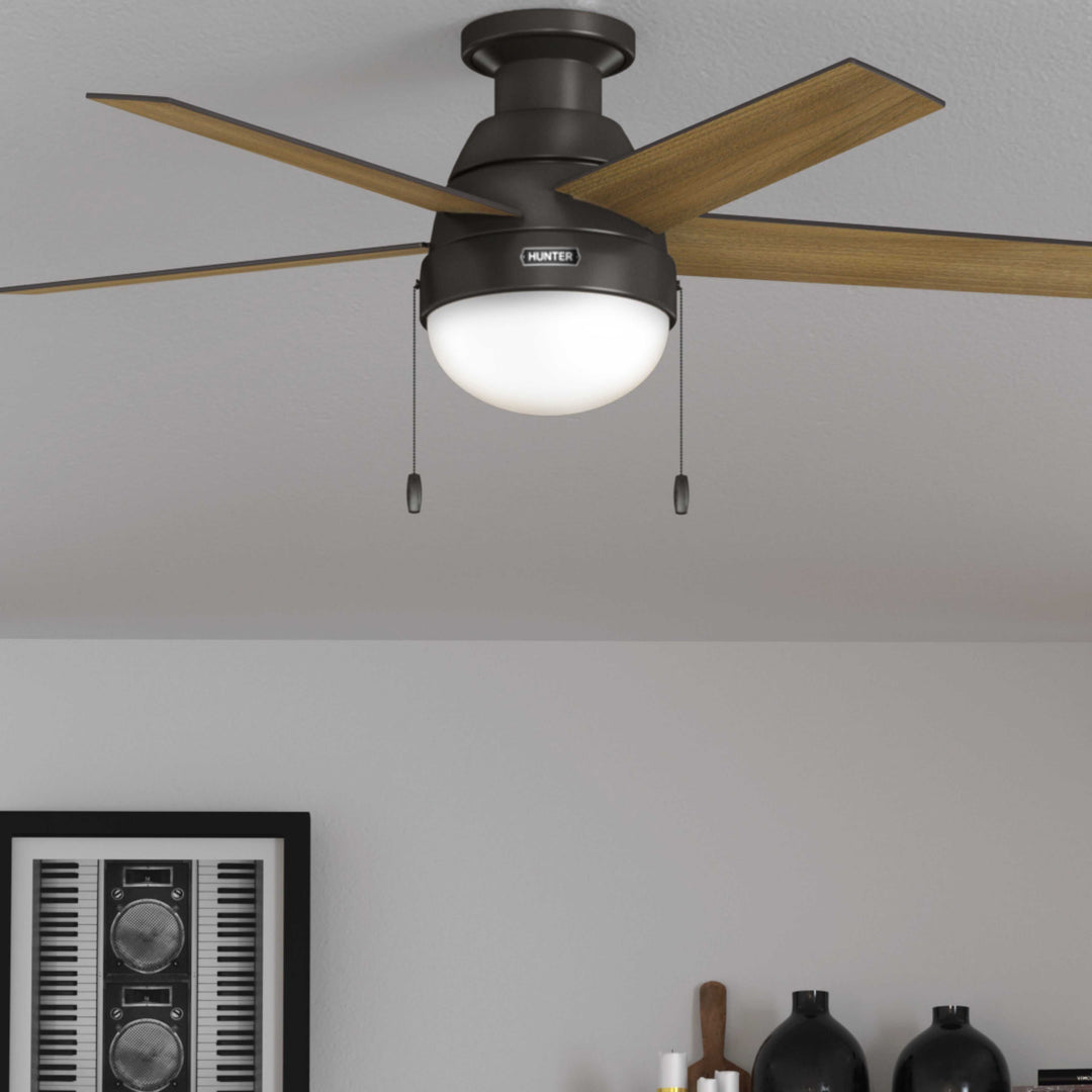 Anslee Low Profile with LED Light 46 inch Hunter Fan Canada