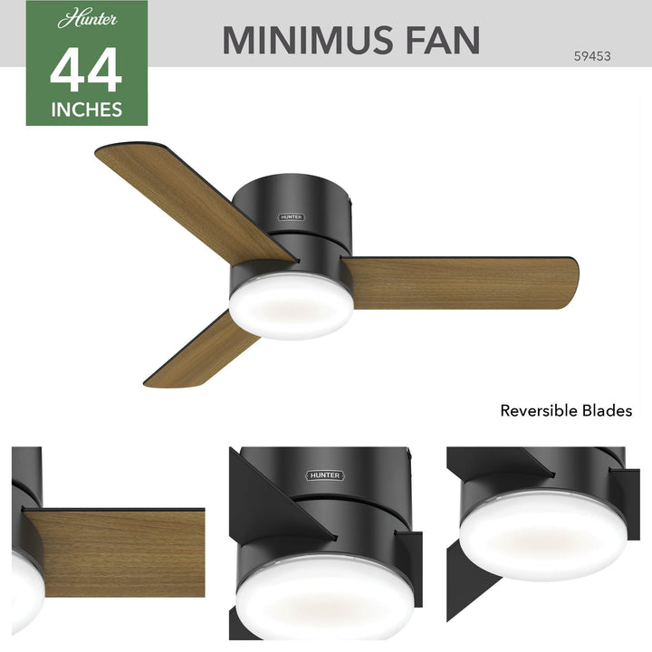 Minimus Low Profile with LED Light Hunter Fan Canada