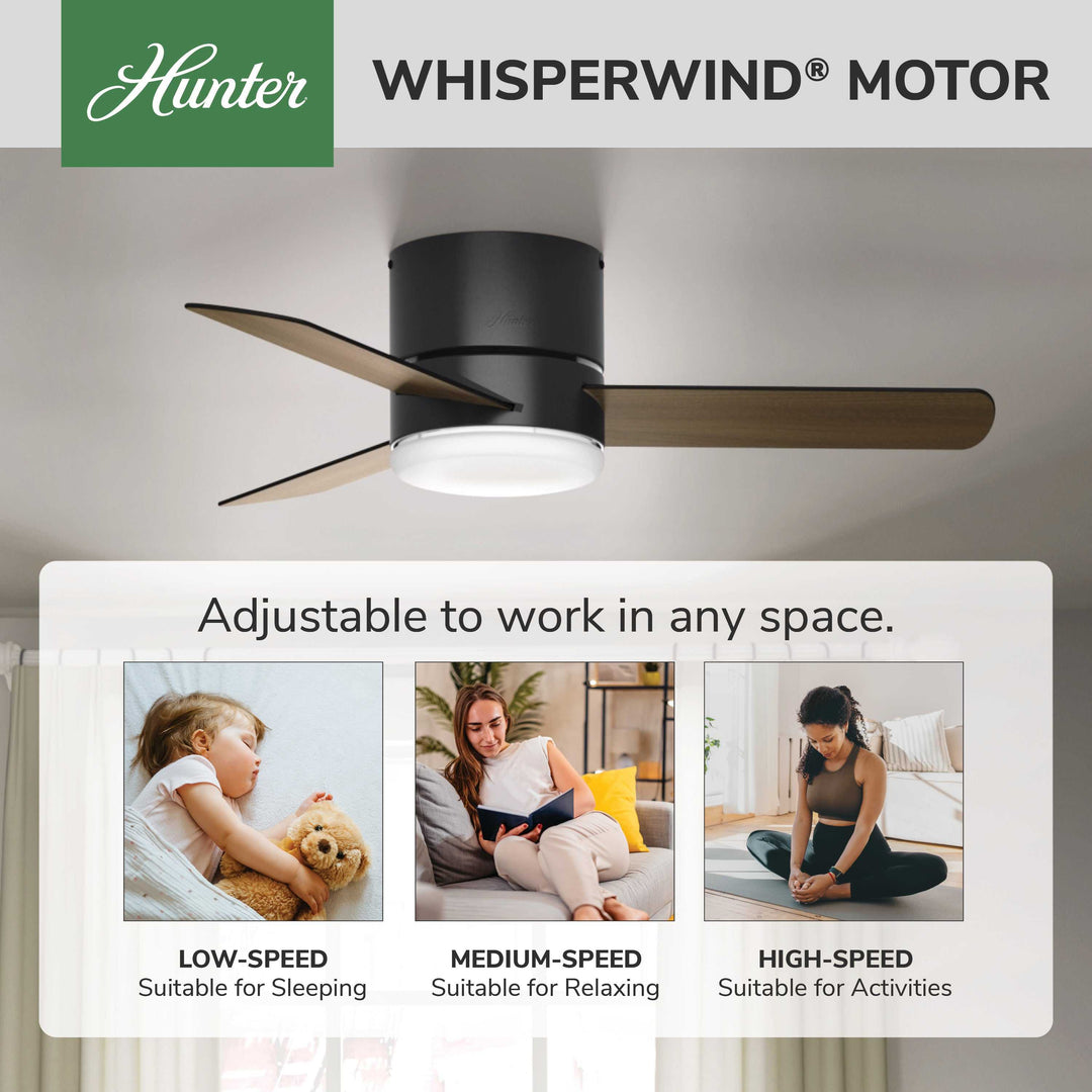 Minimus Low Profile with LED Light Hunter Fan Canada