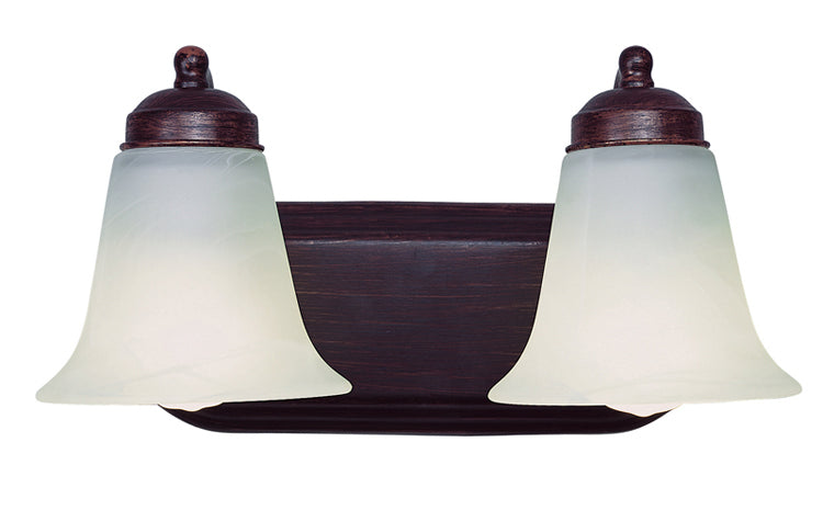 Rusty Two Light Vanity Bar in Rubbed Oil Bronze - available from The Lighting Shoppe, trusted by Canadian homeowners