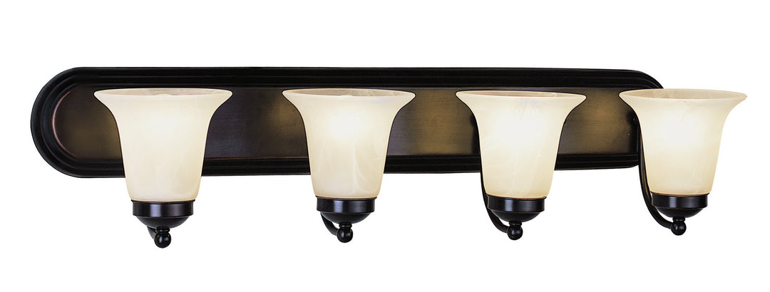Rusty Four Light Vanity Bar in Rubbed Oil Bronze - available from The Lighting Shoppe, trusted by Canadian homeowners