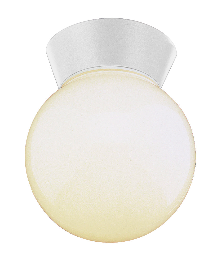 Pershing One Light Flushmount Lantern in White - available from The Lighting Shoppe, trusted by Canadian homeowners