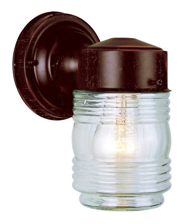 Quinn One Light Wall Lantern in Rust - available from The Lighting Shoppe, trusted by Canadian homeowners