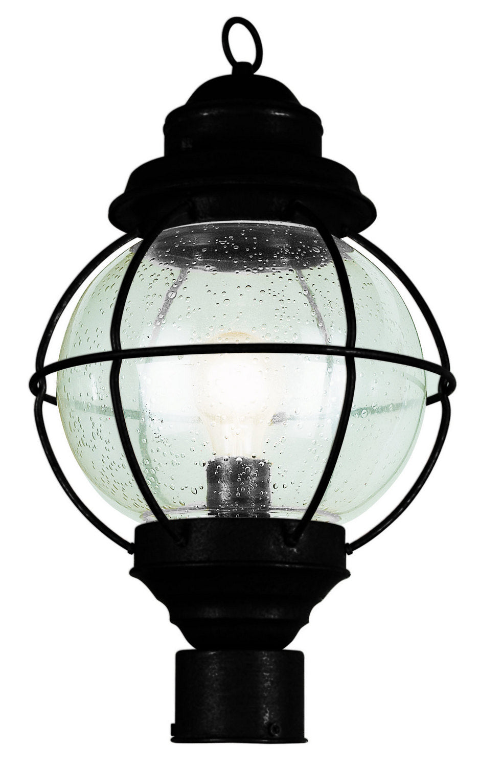 Catalina One Light Postmount Lantern in Black - available from The Lighting Shoppe, trusted by Canadian homeowners