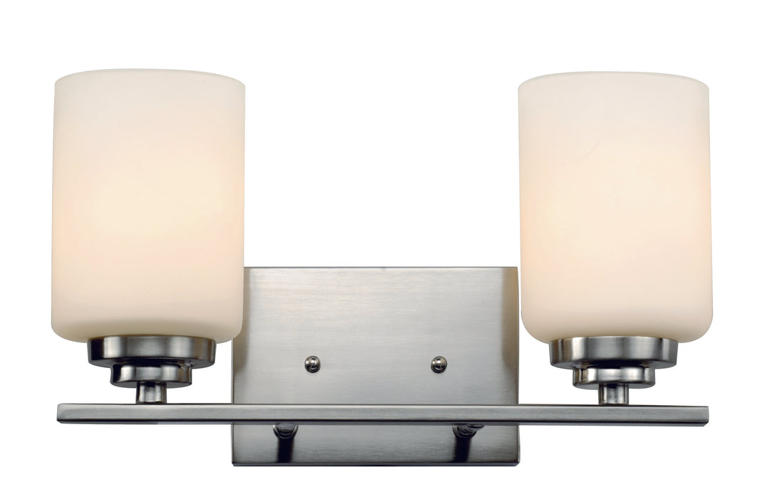 Mod Pod Two Light Vanity Bar in Brushed Nickel - available from The Lighting Shoppe, trusted by Canadian homeowners