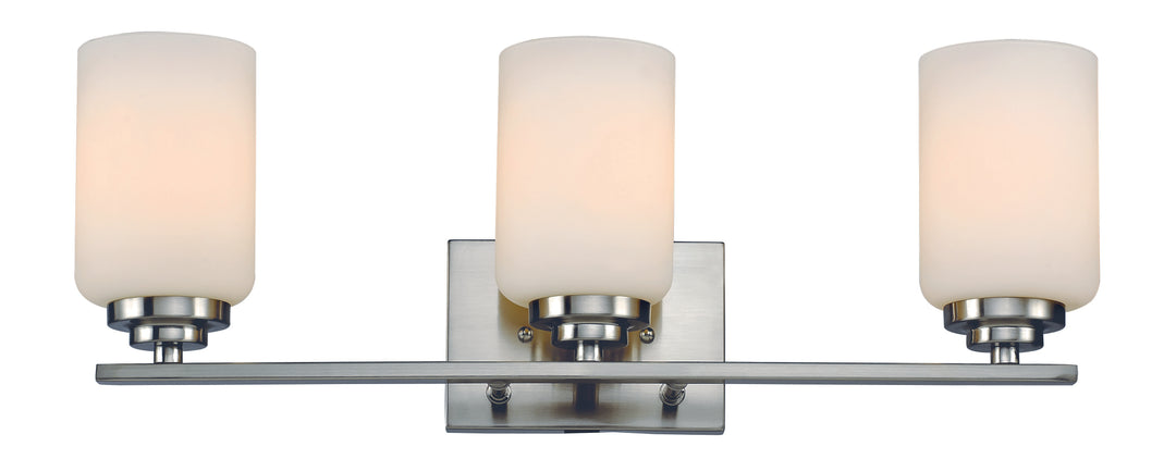 Mod Pod Three Light Vanity Bar in Brushed Nickel - available from The Lighting Shoppe, trusted by Canadian homeowners