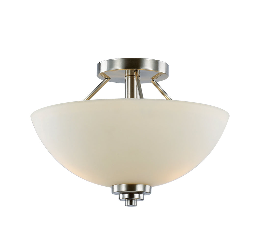 Mod Pod Two Light Semi Flush Mount in Brushed Nickel - available from The Lighting Shoppe, trusted by Canadian homeowners
